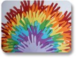 Hand Print Rainbow From Activity Village