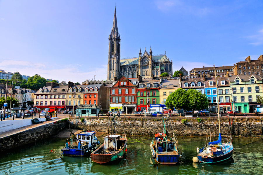 Irish Expressions:  Ireland Sightseeing.  Image of Cobh harbor per license with Shutterstock.
