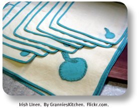 Irish linen.  By GranniesKitchen. Flickr.com.
