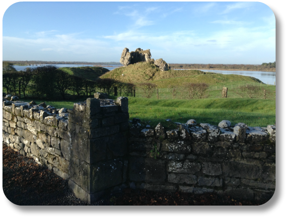 Irish Expressions:  Image of Clonmacnoise Castle