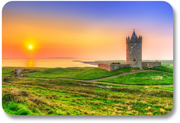 Irish Expressions:  Castles to See in Ireland.  Image of Doonagore Castle courtesy of Bigstock.