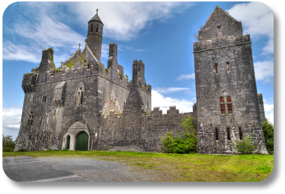 Irish Expressions:  Dromore Castle. Image of the castle courtesy of Bigstock.