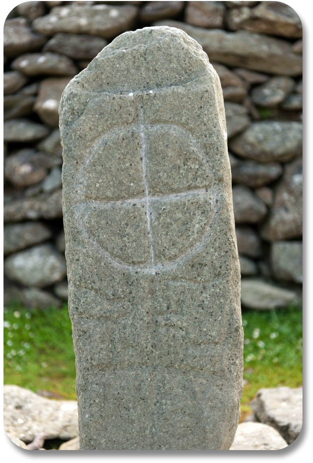 Irish Expressions: Ogham image carved in stone.