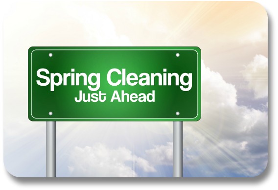 Irish Expressions: Irish Easter Traditions. Image of sign saying "Spring Cleaning Just Ahead" per license with Bigstock.com.