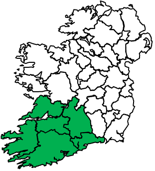 Location of Munster Province