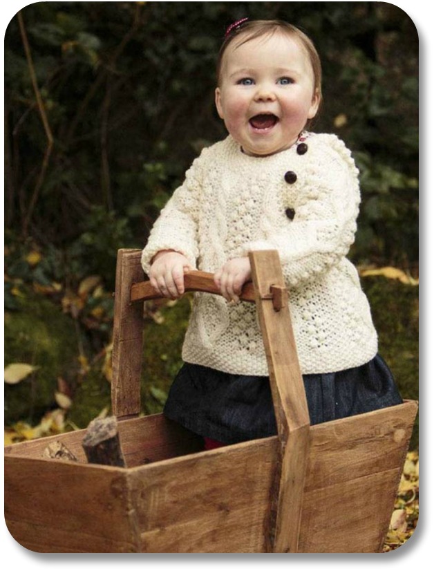 Irish Expressions:  Irish Baby Gifts - Aran Sweater, Image Property of Aransweatermarket.com