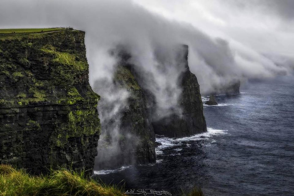 Irish Expressions - Cliffs of Moher with Clouds.  Photocredit: Wild Sky Photography.