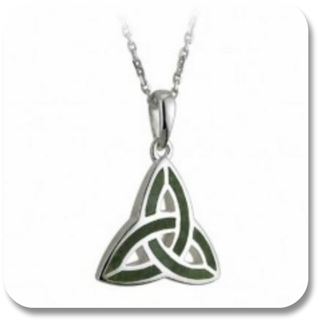 Connemara Marble Jewelry - Triquetra Pendant from The Irish Store