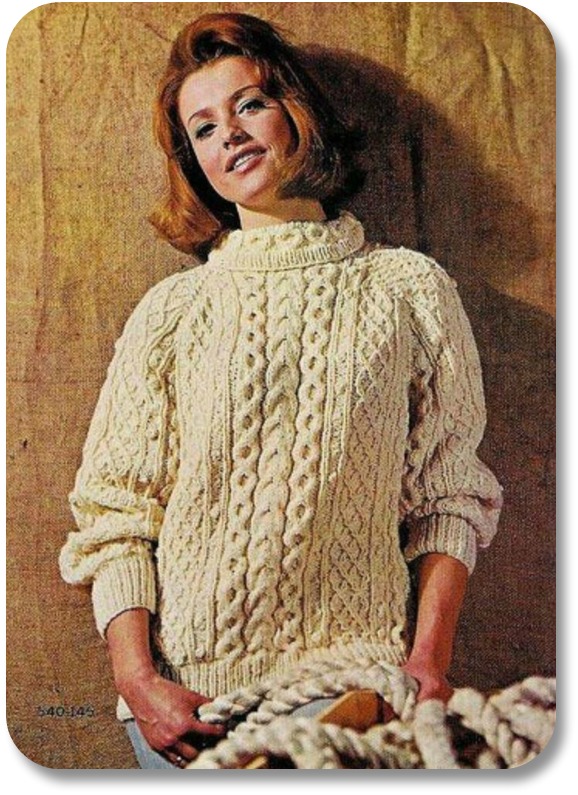 Irish Wool Sweaters - Aran sweaters on movie stars.  Photocredit:  The Skinny Stiletto.