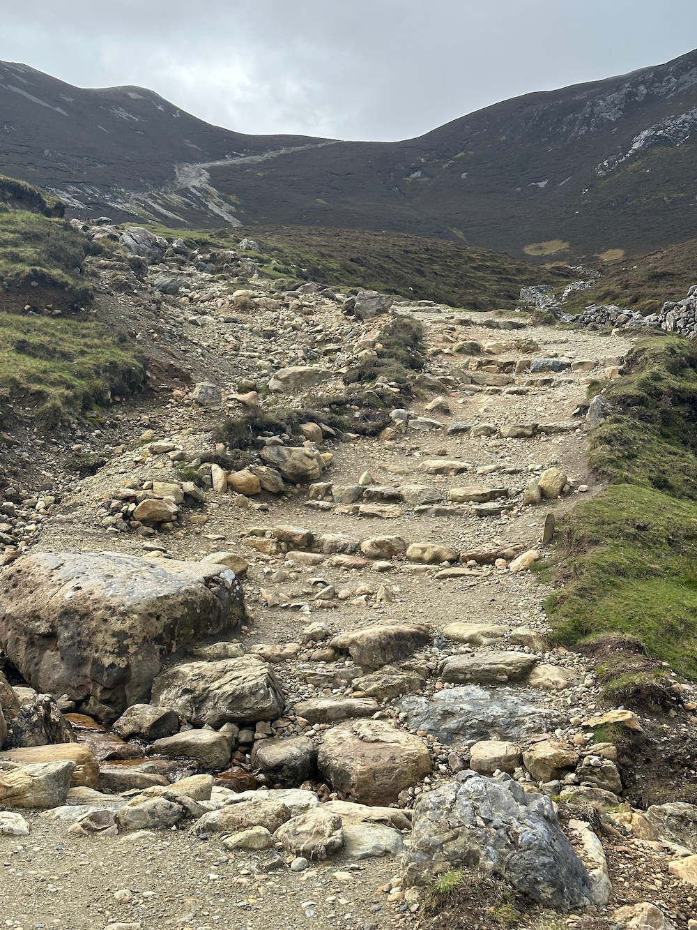 Irish Expressions:  Hiking Croagh Patrick.  The start of the trail.