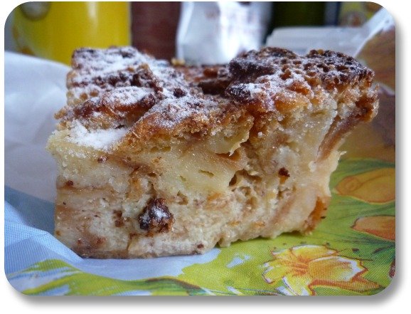 Irish Expressions: Best Irish Bread Pudding Recipe.  Image of a slice of bread pudding per contract with Shutterstock.com.