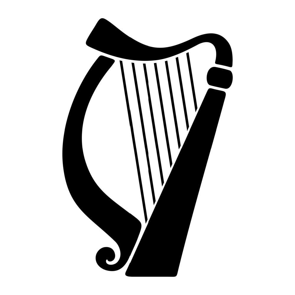 Irish Expressions:  Irish Tattoo Designs.  Image of Irish Harp symbol courtesy of Shutterstock.