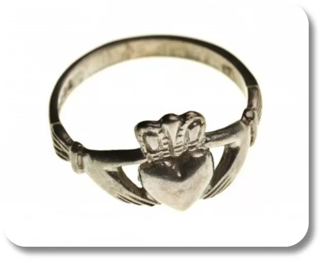 Lovely aged Claddagh ring.
