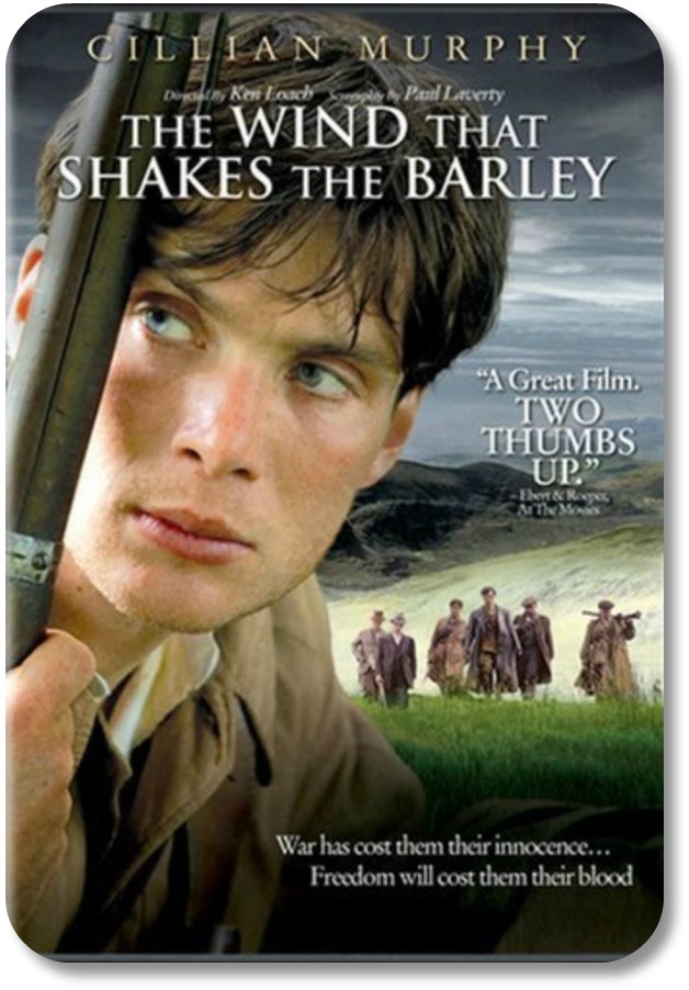 Movie poster with Cillian Murphy - The Wind that Shakes the Barley.