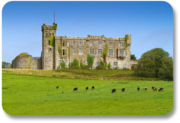 Irish Expressions:  Castles to See in Ireland.  Image of Kilbrittain Castle courtesy of Bigstock