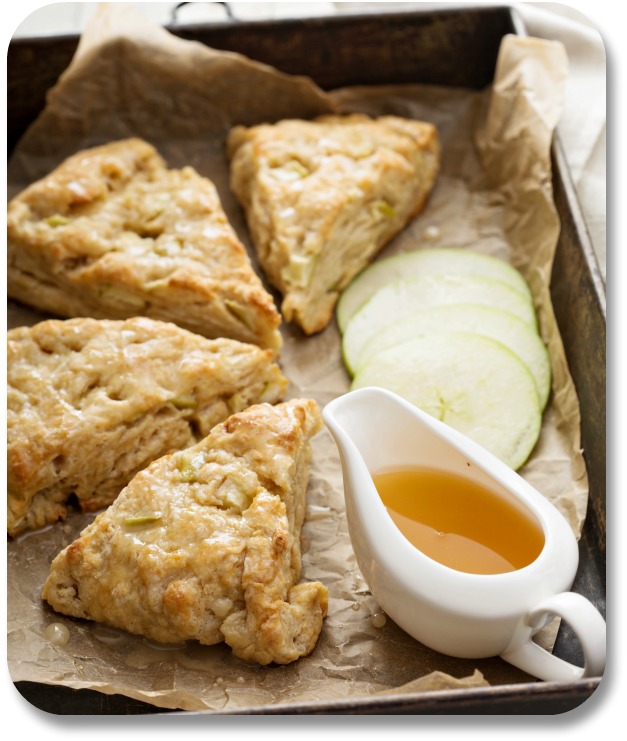 Irish Expressions:  Irish Dessert Recipes. Image of Irish Apple Scones per license with Shutterstock.com.