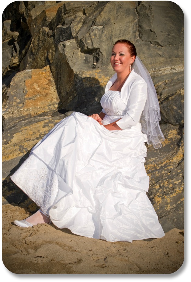 Irish Expressions:  Irish Wedding Dresses.  Image of lovely Irish bride on a beach per license with Bigstock.com.