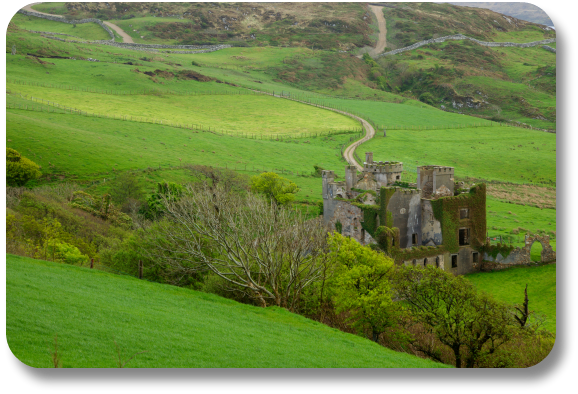 Irish Expressions:  Castles to See in Ireland. Image of Clifden Castle courtesy of Bigstock.