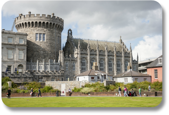 Irish Expressions:  Castles to See in Ireland.  Image of Dublin Castle courtesy of Bigstock.