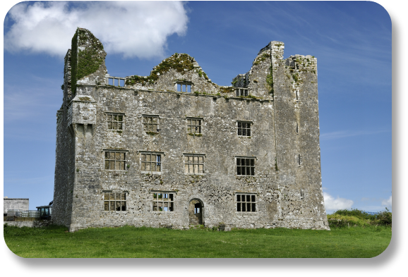 Irish Expressions:  Castles to See in Ireland. Image of Leamaneh Castle courtesy of Bigstock.