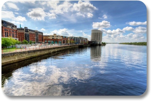 History of Limerick - City View from River Shannon