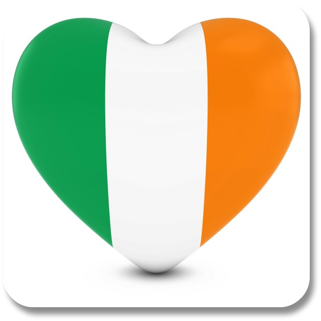 Irish Expressions.  Irish Love Quotes - Heart with Irish Flag Colors