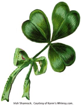 Irish Shamrock.  Courtesy of Karen's Whimsy.com