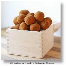 Irish Expressions: Irish Dessert Recipes.  Image of box of round potato candies courtesy of Flickr.com.