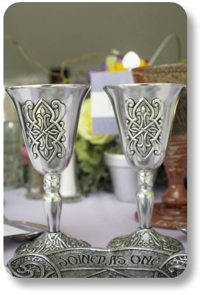 Irish wedding blessings.  Connected cups.