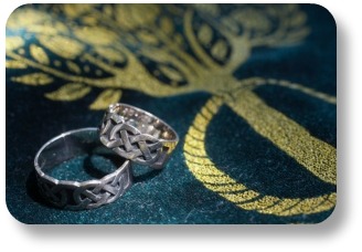 Irish wedding vows.  Celtic rings.