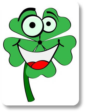 Irish Expressions.com:  St Patricks Day Party Ideas.  Image of laughing shamrock.