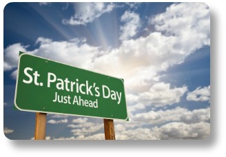 Irish Expressions.com:  St Patricks Day Party Ideas.  Image of St Patricks Day road sign.
