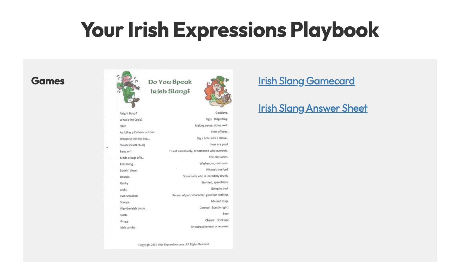 Your Irish Playbook Image 2